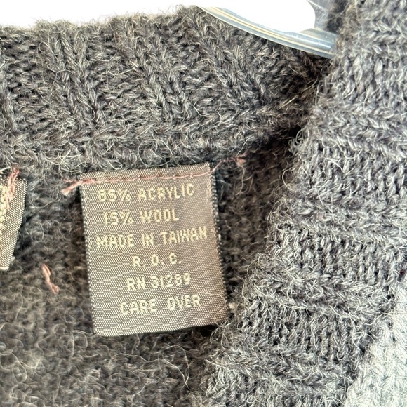 Vintage Mens Argyle Sweater Vest Multicolor X-Large Wool Blend Academia Classic - Picture 6 of 12